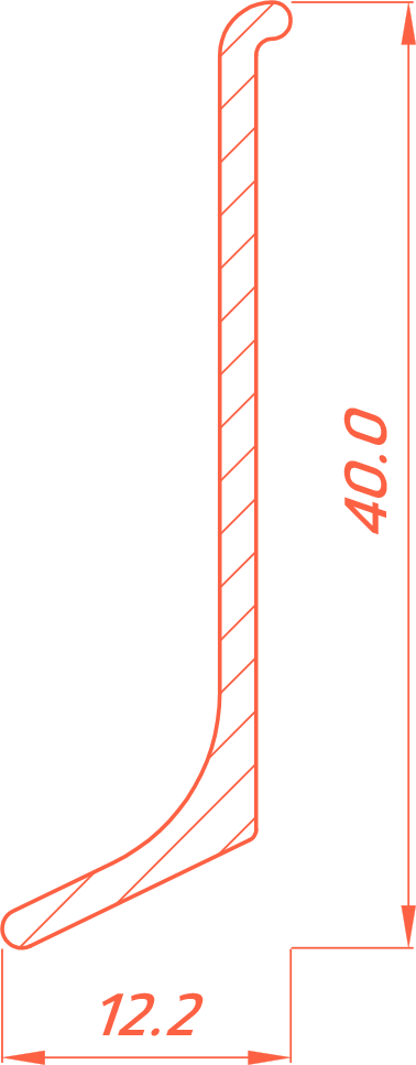 Профиль для плинтуса Flexy Gips Plintus 02 черный 2м 9319