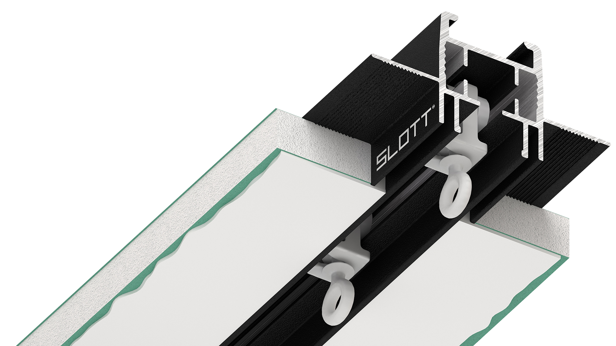 Карнизный профиль Slott Motion 2м черный 62.1.2