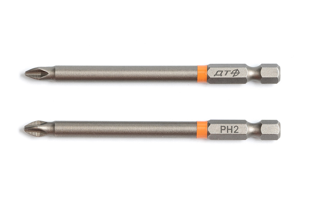 Биты 1/4'', PH2 × 90 мм, 10 шт.