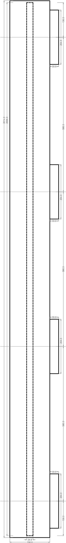 Щелевой диффузор OPTIMА 2000, черный