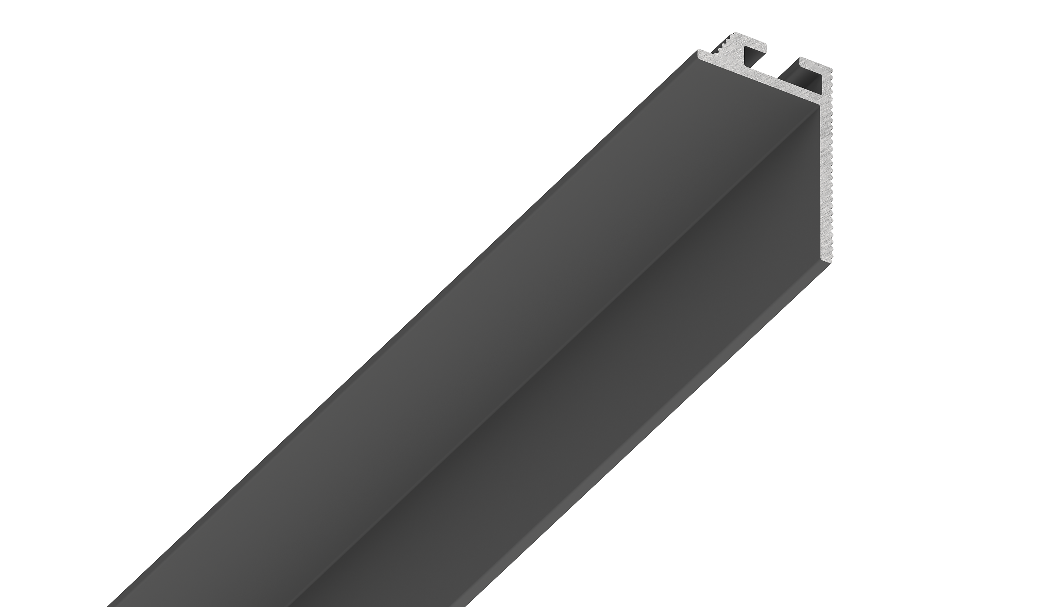 Теневой плинтус замковый TEN 2м черный 99.1.2