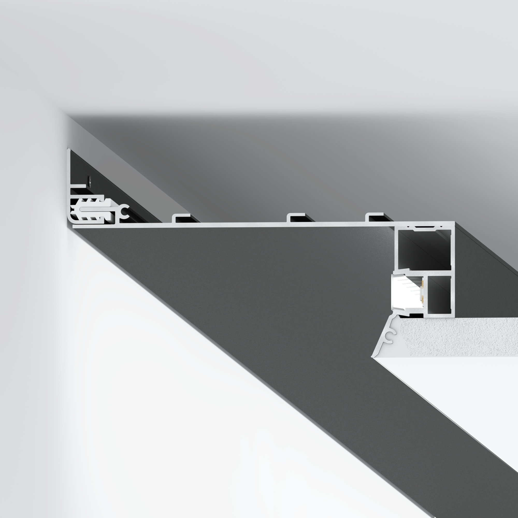 Конструкционный профиль с рассеивателем UMBRA белый 2м 70.11.3