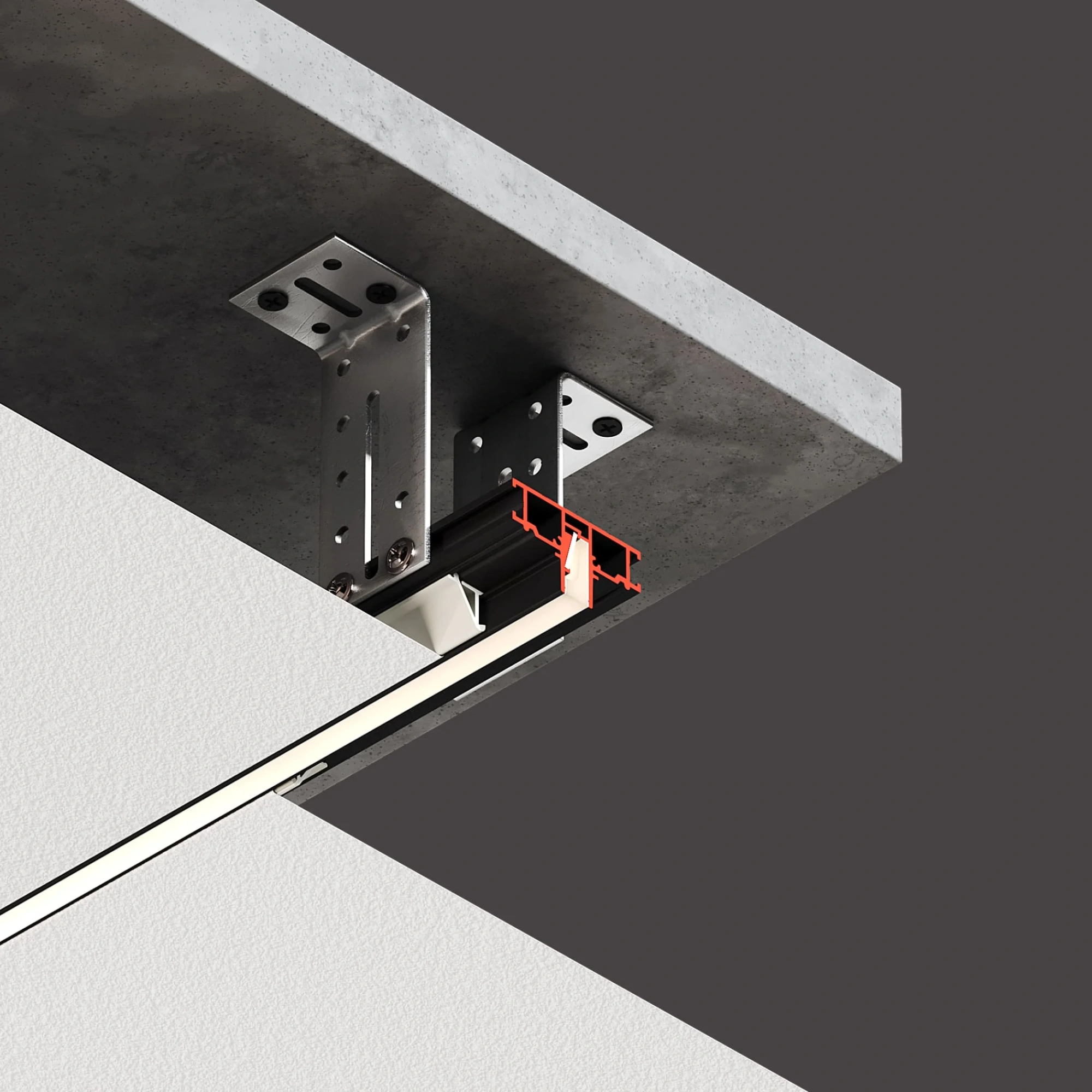 Профиль для интегрированного линейного освещение Flexy IZI LINE 8 черный 2м 10716Ч