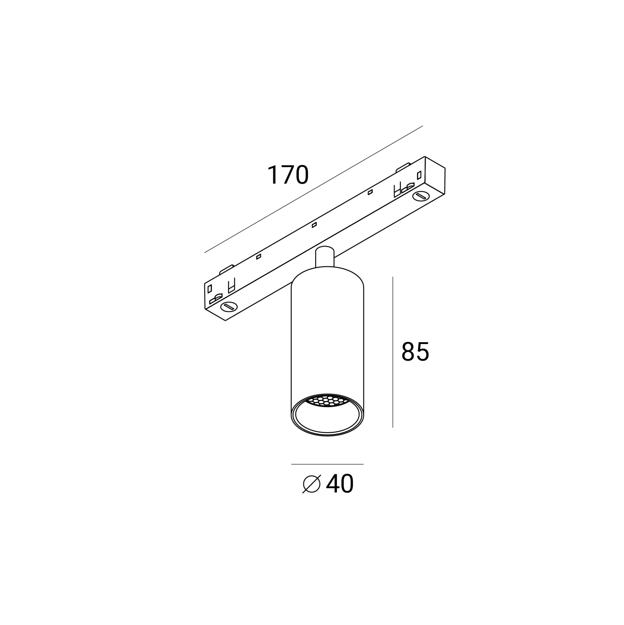 Трековый светильник GRAFFIT SPOT LED 48В 6Вт 3000К CRI90 50° NO-DIM белый песок 23.100.15