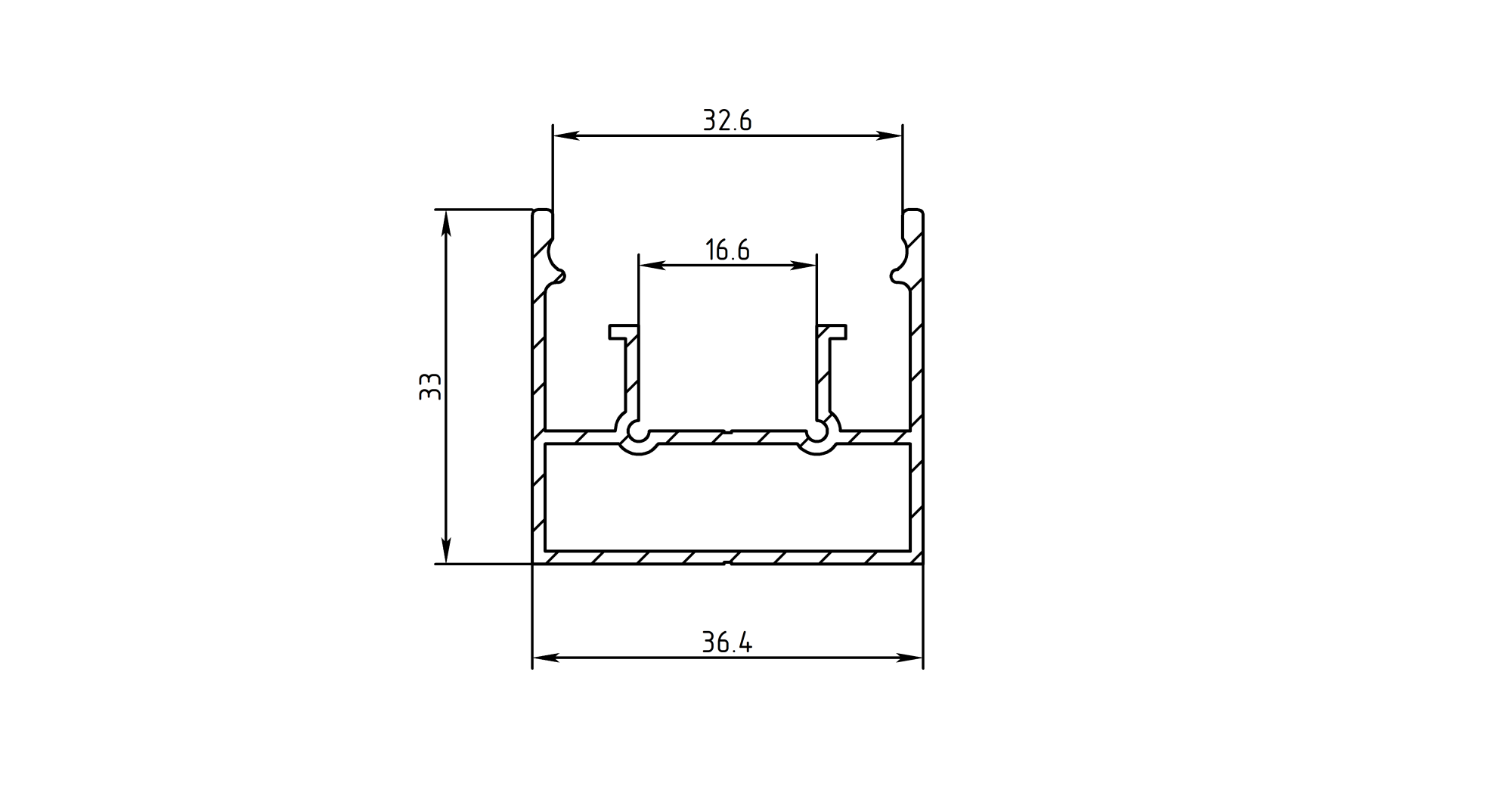 Профиль светодиодный Vega 30 белый муар