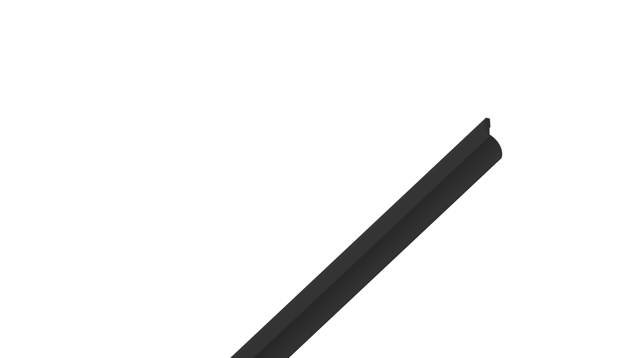 Теневой стеновой профиль EuroKraab 2.0 с функциональным зазором черный 2м 50.16.2