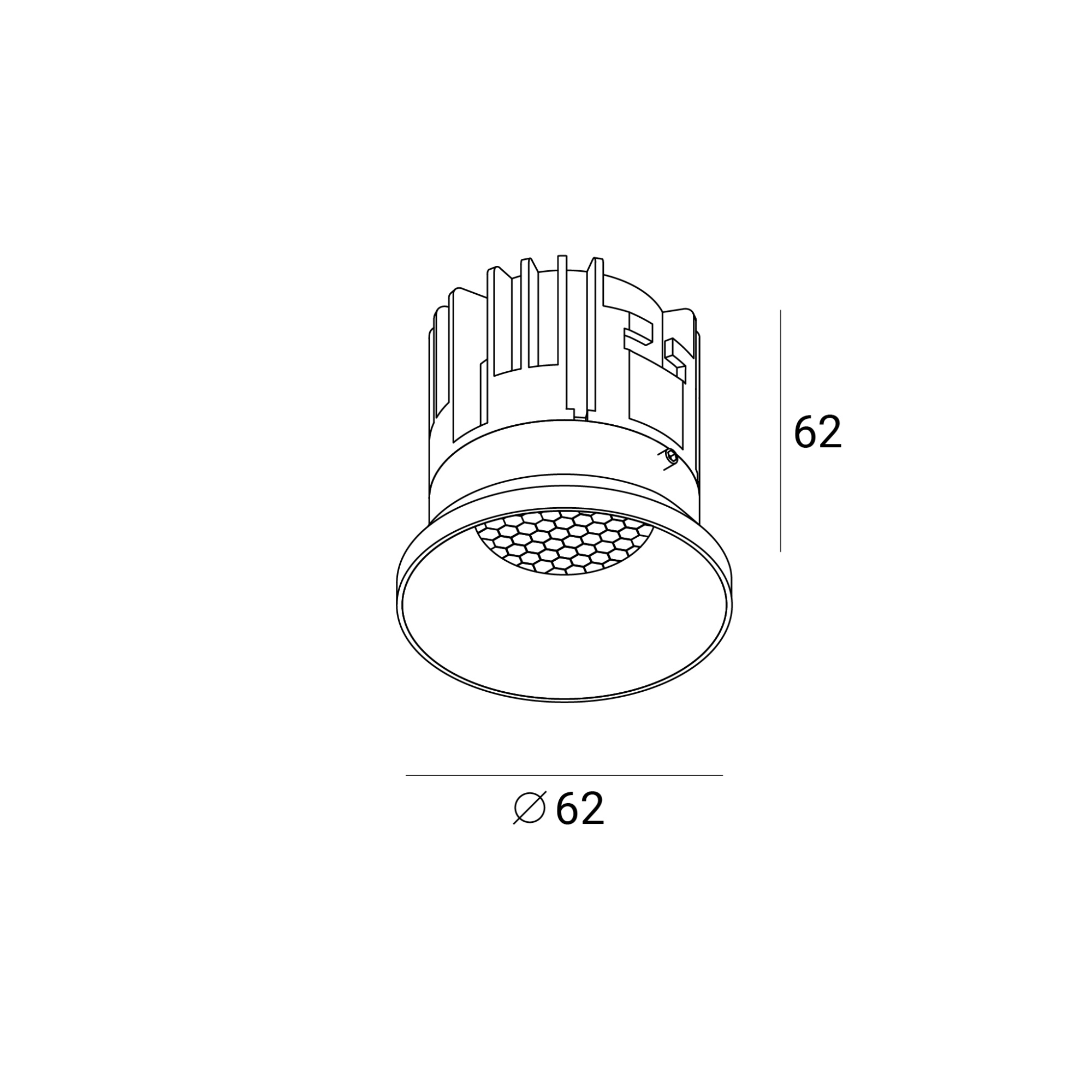 Точечный светильник POINTS GLAZ M LED 220В 8Вт 4000К CRI90 50° NO-DIM угольно-черный 26.104.12
