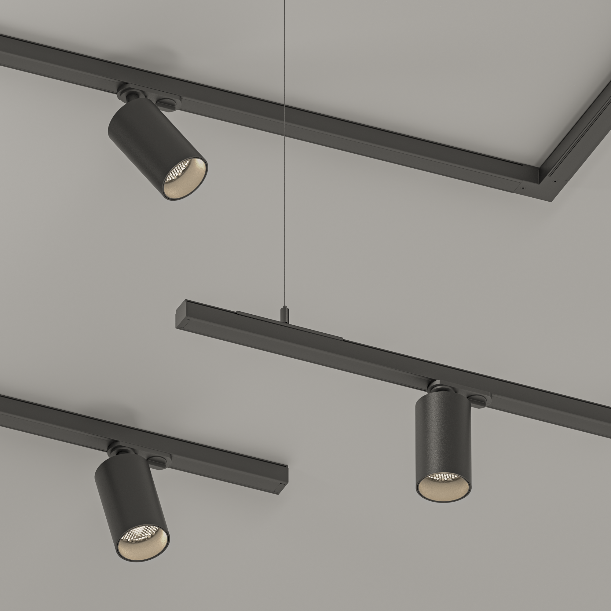 Трек накладной или подвесной POWERLINE SP 2м черный 25.01.2001