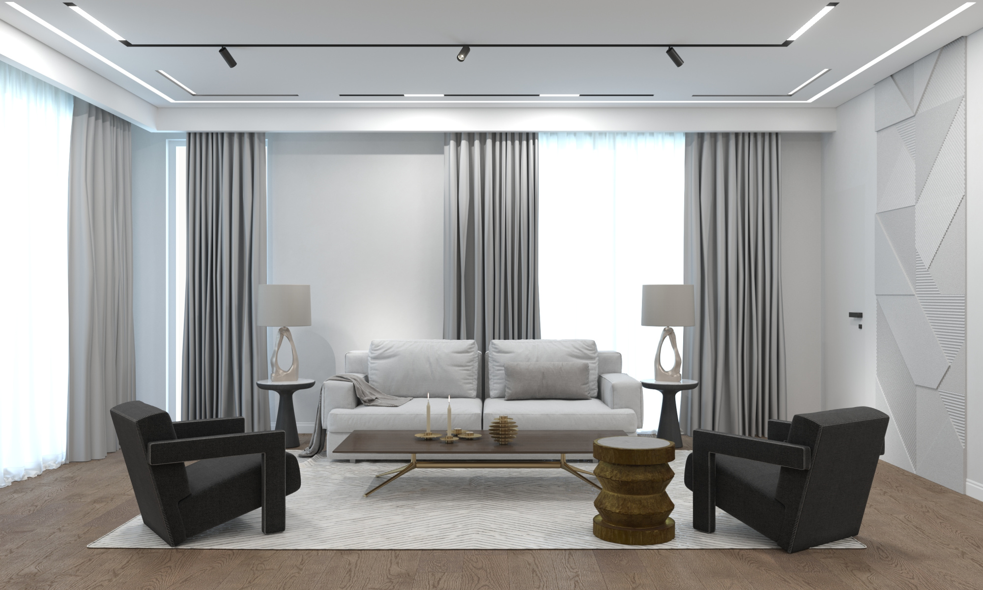 Нишевая световая линия SLOTT 2.0, черно-белая