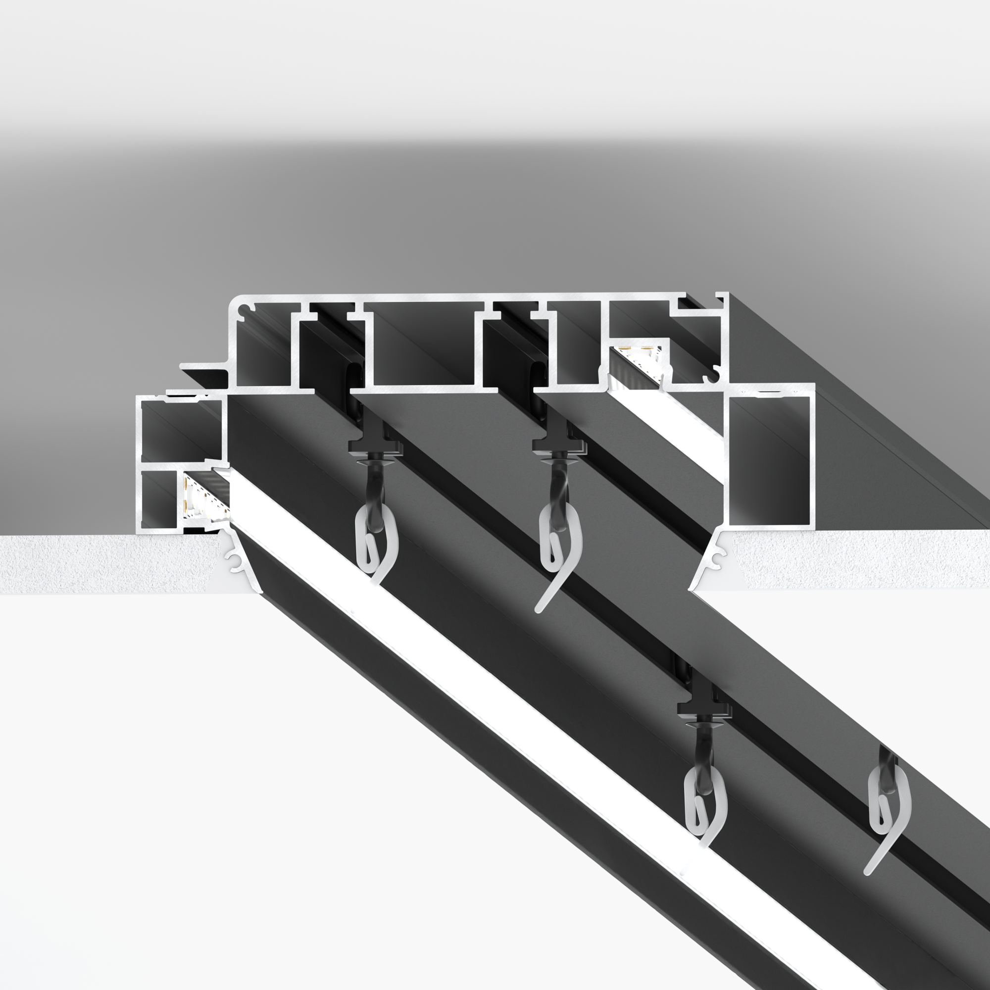 Карнизный профиль UMBRA шириной 115мм белый 2м 70.15.3