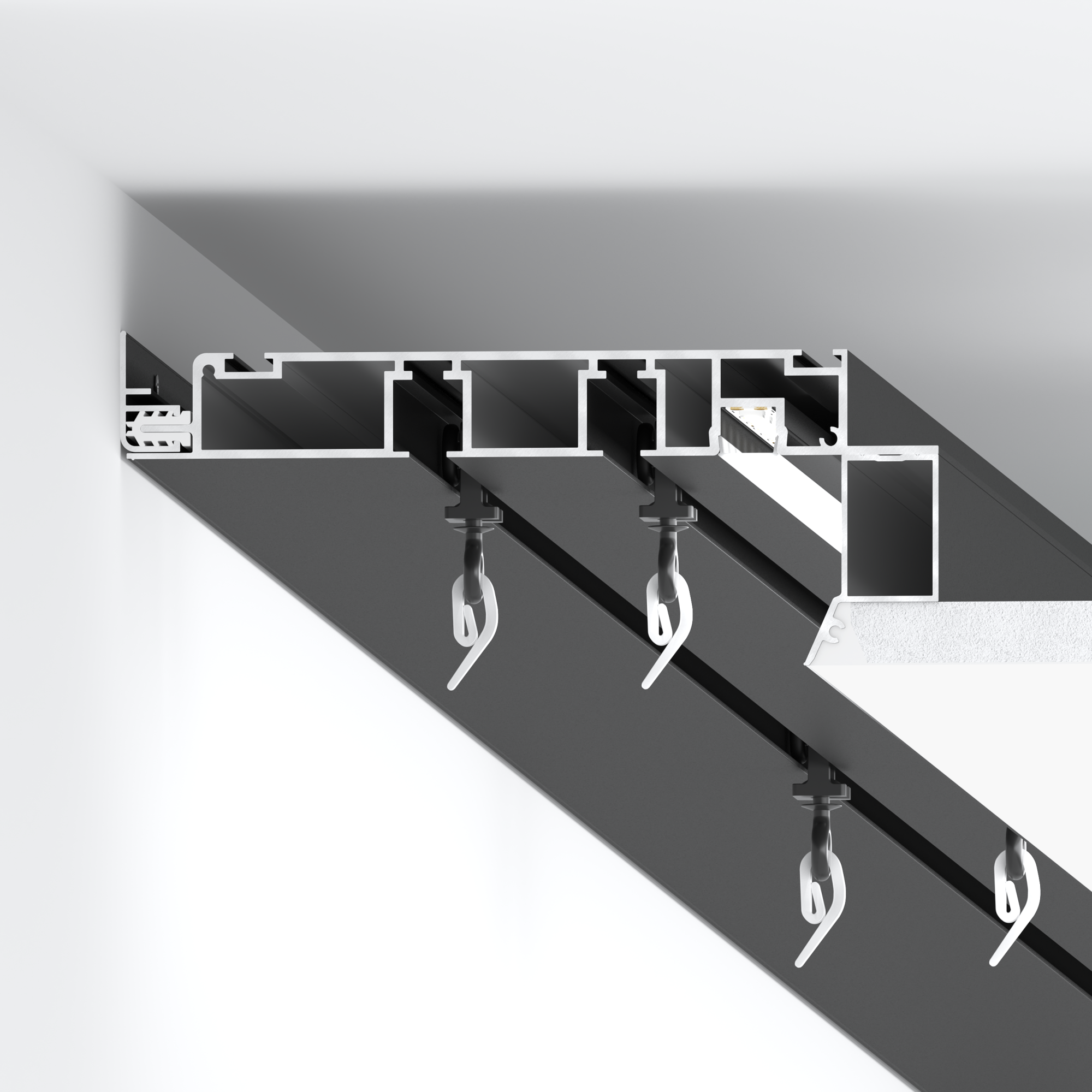 Карнизный профиль UMBRA шириной 140мм белый 2м 70.19.3
