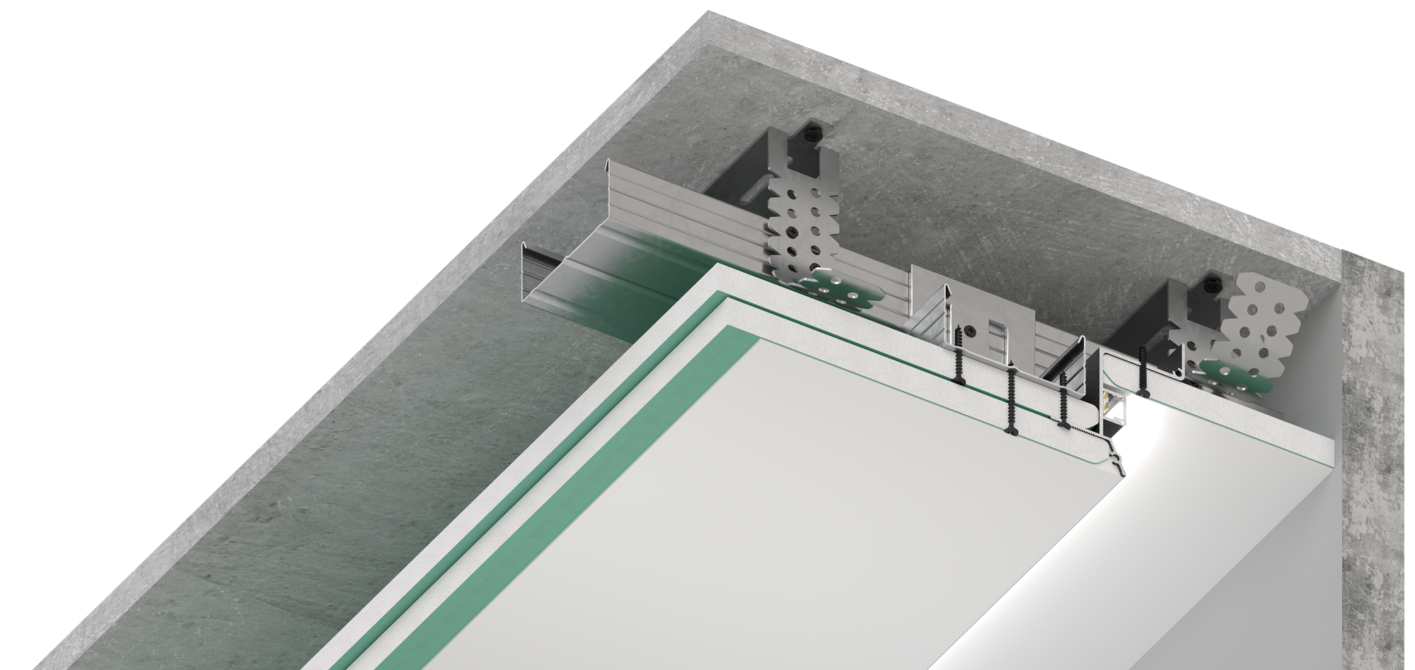 Парящий профиль GIPPS VILLAR 2.0 белый 2м 74.1.3