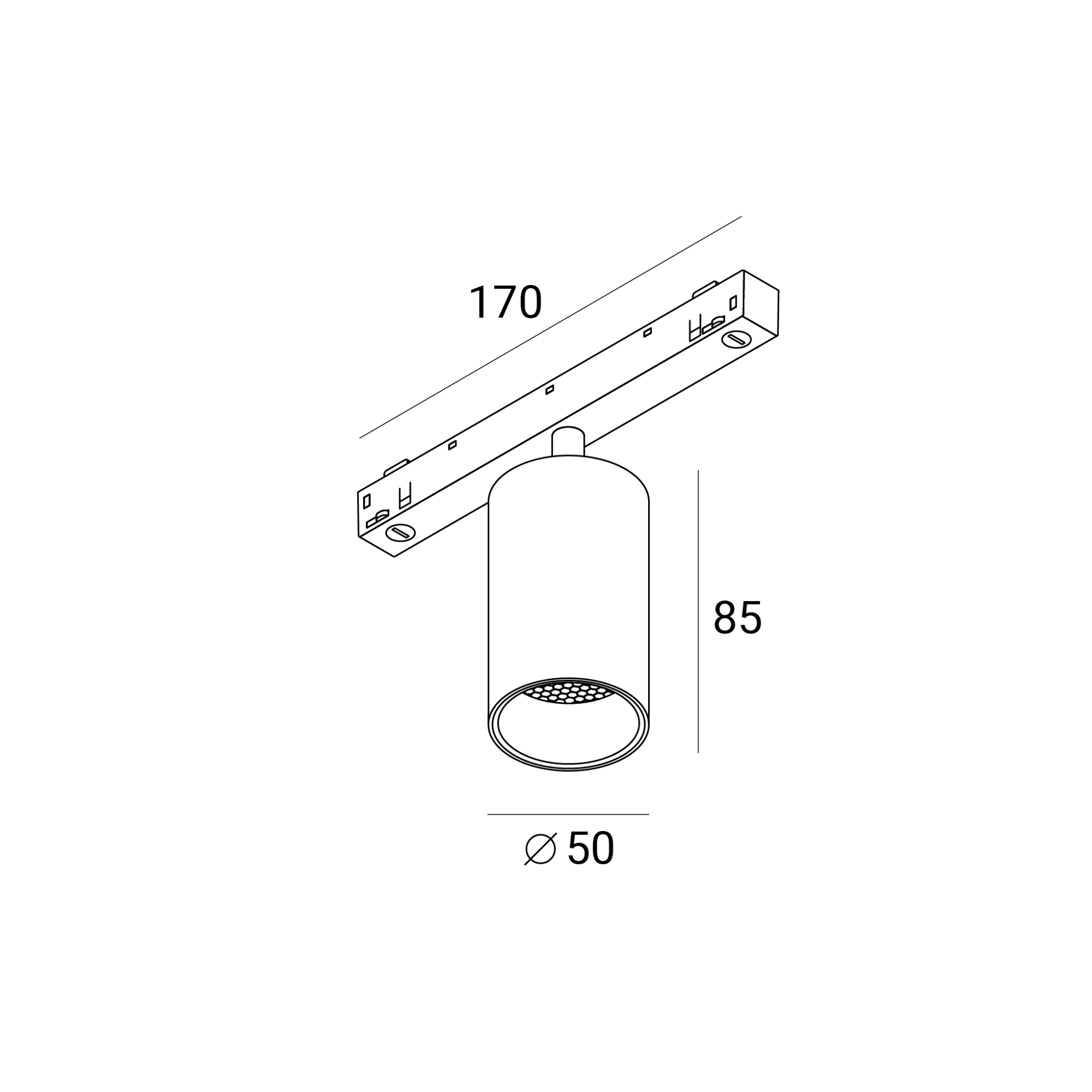 Трековый светильник GRAFFIT SPOT LED 48В 10Вт 4000К CRI90 36° NO-DIM угольно-черный 23.102.2