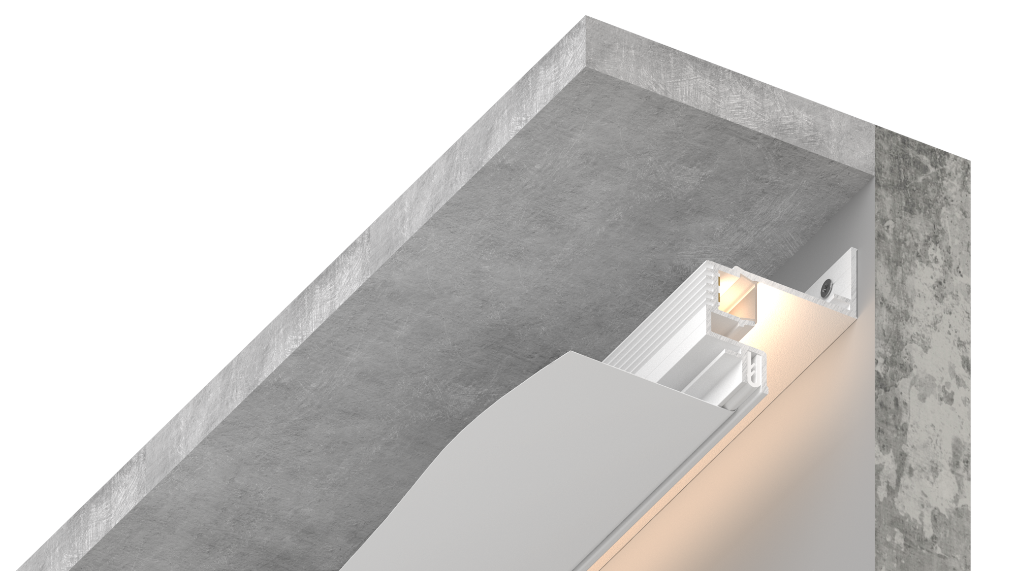 Парящий профиль SLOTT VILLAR Mini белый 2м 54.6.3