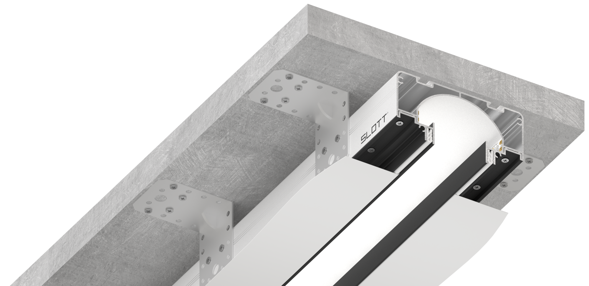 Нишевая световая линия SLOTT 35, черно-белая