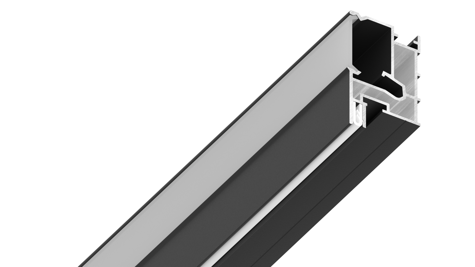 Парящий профиль SLOTT VILLAR KIT 2.0 черный 2м 54.1.2
