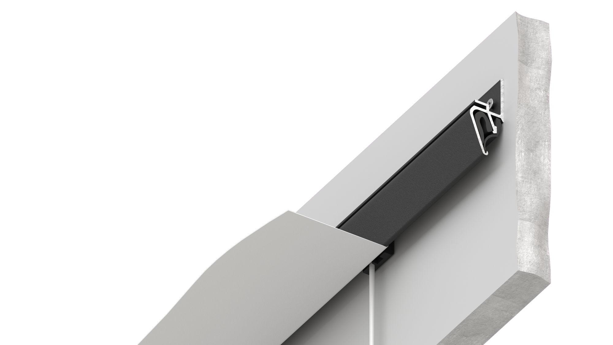 Теневой стеновой профиль EuroKraab 2.0 с функциональным зазором черный 2м 50.16.2