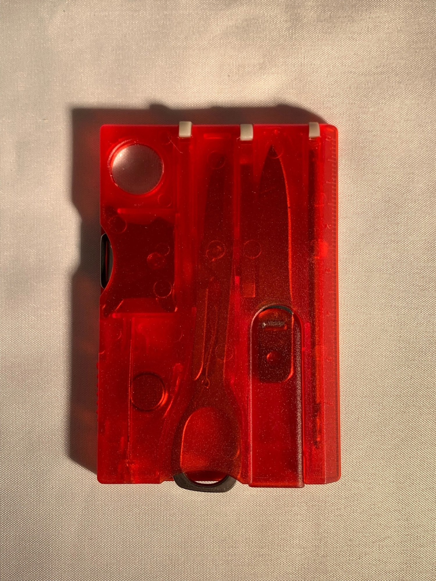 Нож многофункциональный 6 предметов красный корпус SHADOOF SH-2225