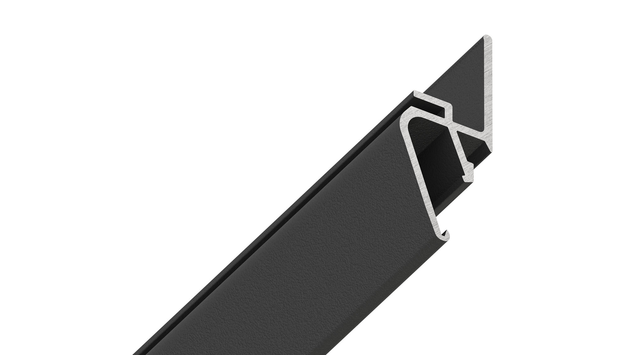 Теневой стеновой профиль EuroKraab 2.0 с функциональным зазором черный 2м 50.16.2
