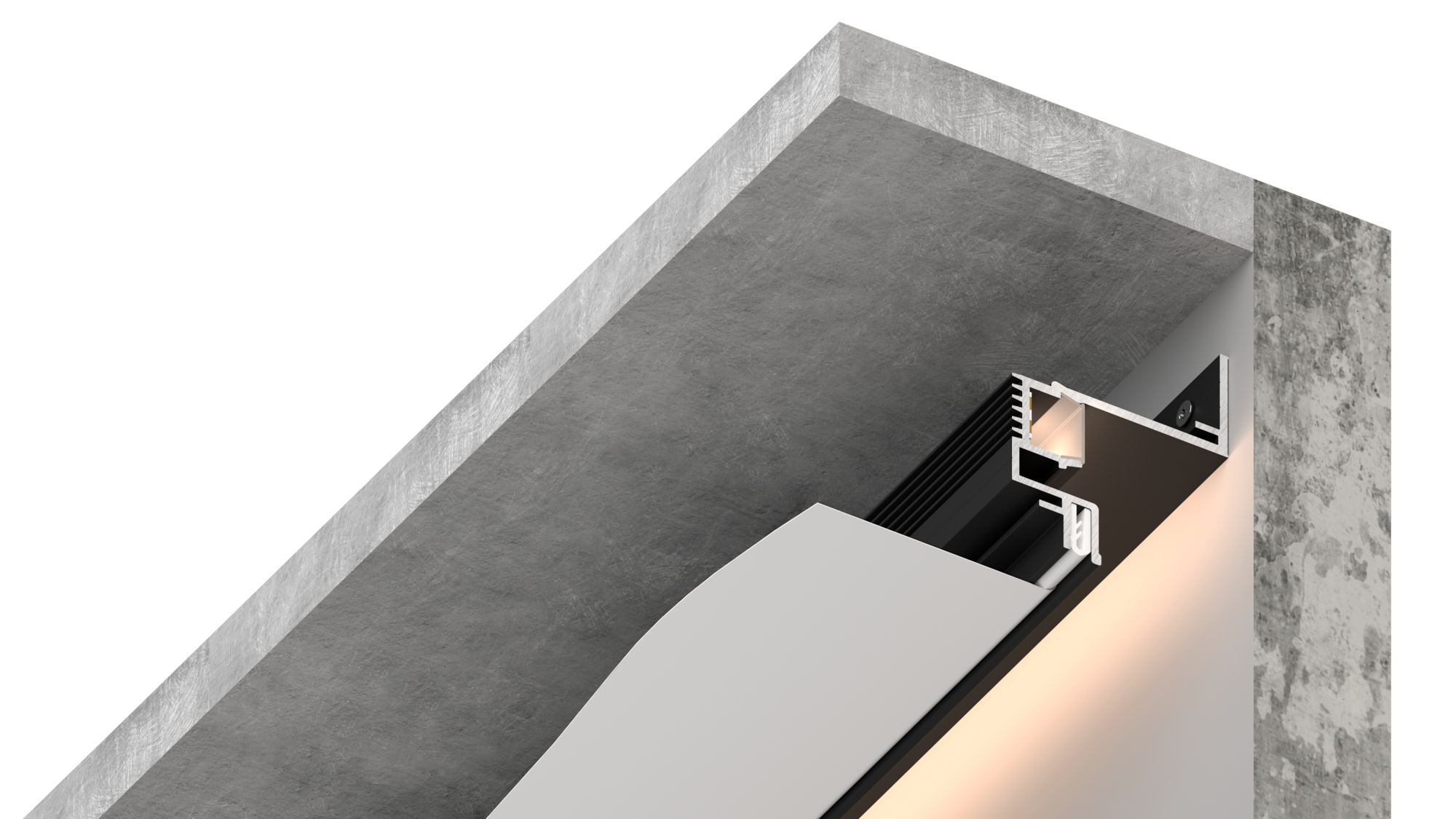 Парящий профиль SLOTT VILLAR Mini черный 2м 54.5.2